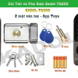 Thành phần khóa cổng vân tay ngoài trời Kadol TA200