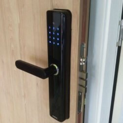 Lắp đặt khóa cửa gỗ vân tay PW19