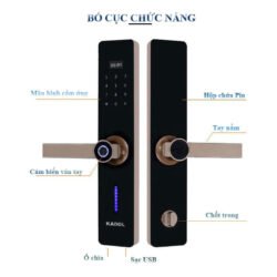 Cấu hình khóa vân tay cửa gỗ Kadol FP29