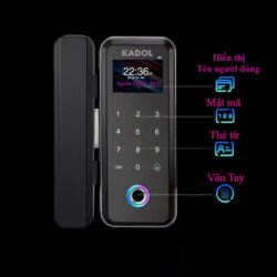 Hoạt động khóa vân tay cửa kính Kadol K899