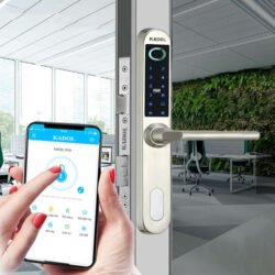 Khóa vân tay cửa nhôm Kadol KD 900 màu bạc