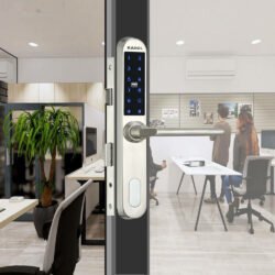 Ổ khóa vân tay cửa sắt Kadol KD 300 màu bạc