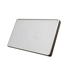 Công tắc cảm ứng thông minh Zigbee Qsmart Basic trắng 2 nút