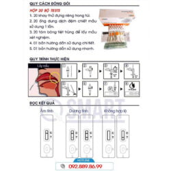 Quy cách đóng gói của Kit test nhanh Taidoc Vtrust