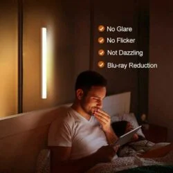 Đèn cảm biến chuyển động không dây gắn tủ không sáng chói, không nháy