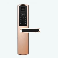 Khóa điện tử cho cửa nhôm kính Vconnex màu đồng