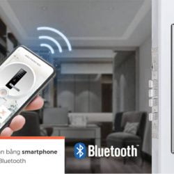 Mở khoá bằng bluetooth với Khoá điện tử cửa gỗ Vconnex