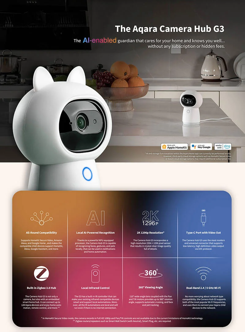 Camera Aqara G3 sở hữu nhiều ưu điểm nổi trội