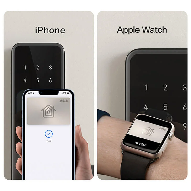 Aqara D100 điều khiển và quản lý khóa từ xa qua iPhone hoặc Apple Watch