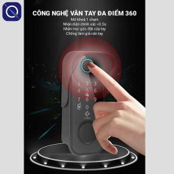 Công nghệ vân tay đa điểm trong khoá cửa cổng vân tay Kitos DL03 Pro