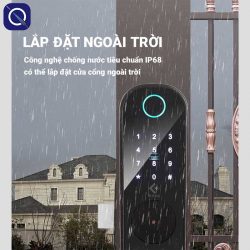 Khả năng chống nước của khoá cửa cổng vân tay Kitos DL03 Pro