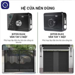 Loại cửa nên dùng khoá cửa cổng vân tay Kitos DL03 hoặc DL04