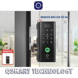 Khóa cửa kính vân tay Kitos GL80 plus với remote