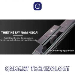 Thiết kế tay nắm sang trọng của Khoá vân tay FaceId cho cửa gỗ Kitos Infinity 3D