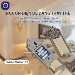 Nguồn điện của khoá vân tay cho biệt thự Kitos C200