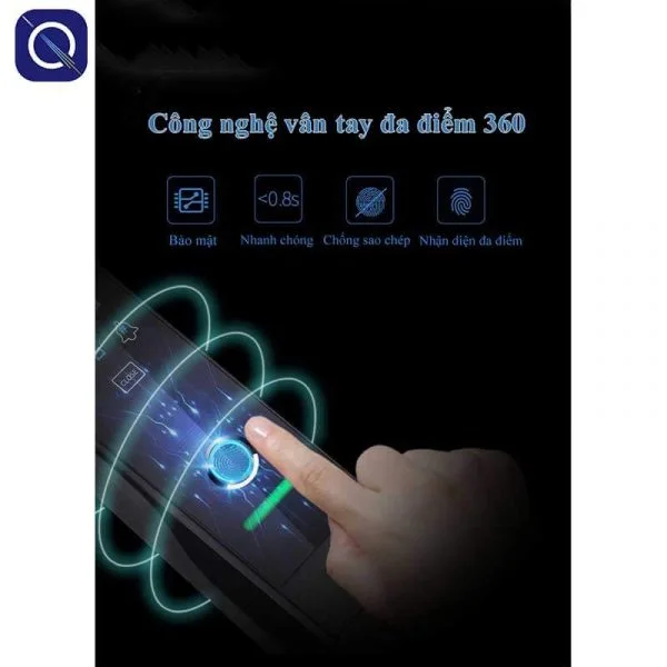 Công nghệ vân tay đa điểm 360 của khoá vân tay Kitos