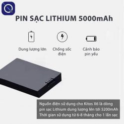 Pin với dung lượng lớn ở Khoá vân tay cho chung cư cao cấp Kitos X6