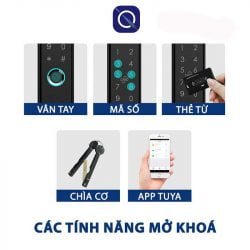 Các tính năng mở khoá của Khoá vân tay cho cửa nhôm kính AL38 Plus
