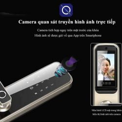 Khoá vân tay chung cư Kitos X3 tích hợp Camera quan sát truyền hình ảnh trực tiếp