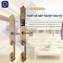 Thiết kế khoá vân tay cổ điện mạ vàng Kitos C900
