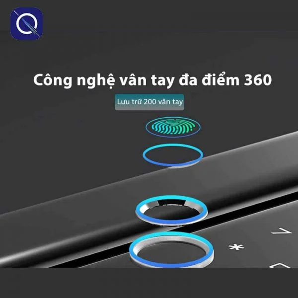 Khóa vân tay Kitos GL80 sử dụng công nghệ nhận diện vân tay đa điểm 360 độ