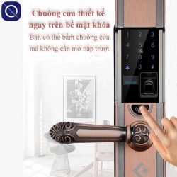 Thiết kế chuông cửa của khoá vân tay cổ điển Kitos C500