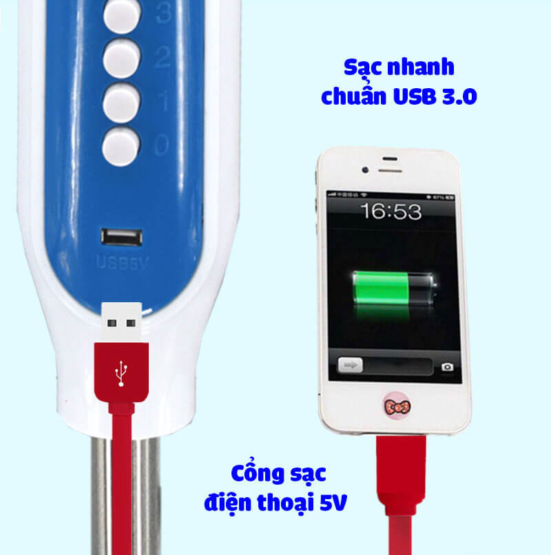 Quạt năng lượng mặt trời sở hữu nhiều tính năng vượt trội
