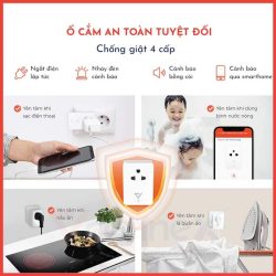 Ổ cắm thông minh chống giật Vconnex an toàn tuyệt đối